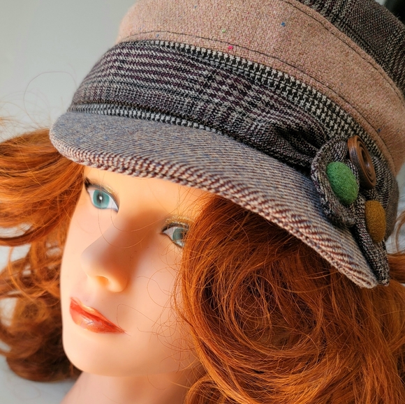 D&Y Plaid Cadet Hat Elastafit - Picture 4 of 11